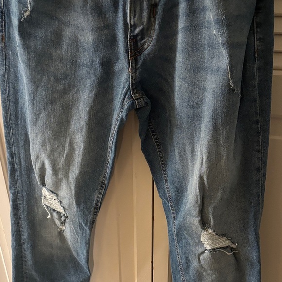 Ring of Fire Men's Light Blue Relaxed Distressed Jeans Size 33x30 - Picture 6 of 10